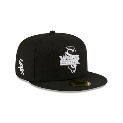 Chicago White Sox Gorra | New Era MLB Local 59fifty Fitted Cap Mexico - Negros